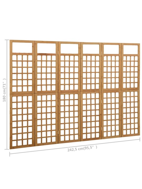 Kambario pertvara/treliažas, 6 dalių, 242,5x180cm, eglė