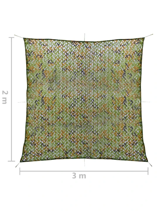 Kamufliažinis tinklas su laikymo krepšiu, žalios spalvos, 2x3m
