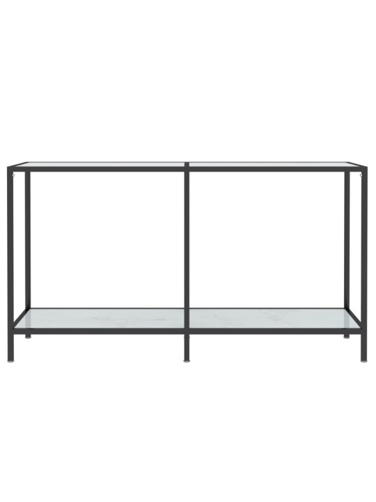 Konsolinis staliukas, baltas, 140x35x75,5cm, grūdintas stiklas