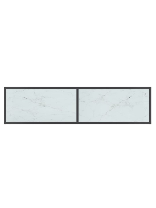 Konsolinis staliukas, baltas, 140x35x75,5cm, grūdintas stiklas