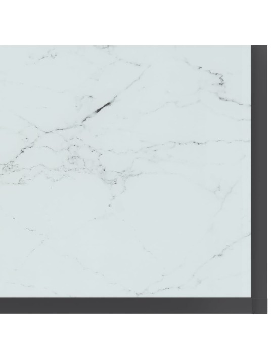 Konsolinis staliukas, baltas, 140x35x75,5cm, grūdintas stiklas
