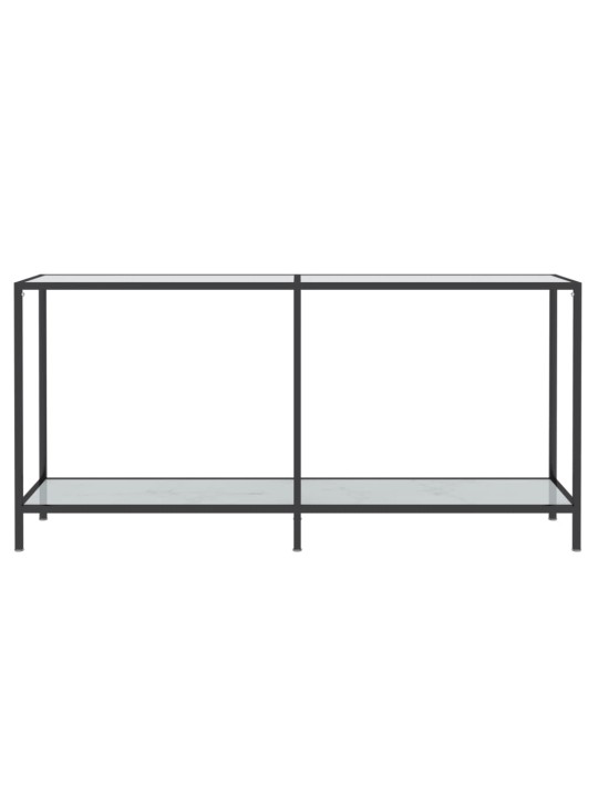 Konsolinis staliukas, baltas, 160x35x75,5cm, grūdintas stiklas