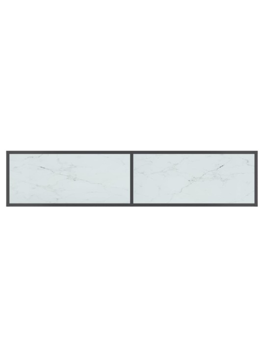 Konsolinis staliukas, baltas, 160x35x75,5cm, grūdintas stiklas
