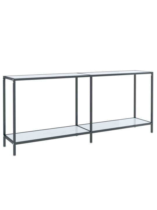 Konsolinis staliukas, baltas, 180x35x75,5cm, grūdintas stiklas