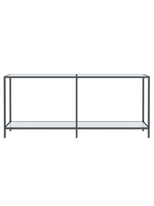 Konsolinis staliukas, baltas, 180x35x75,5cm, grūdintas stiklas
