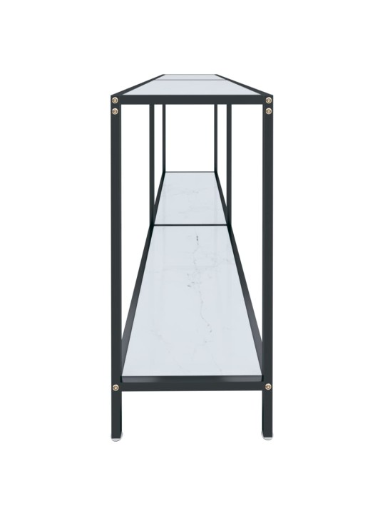 Konsolinis staliukas, baltas, 180x35x75,5cm, grūdintas stiklas