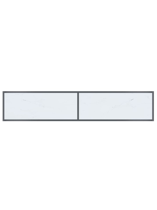 Konsolinis staliukas, baltas, 180x35x75,5cm, grūdintas stiklas