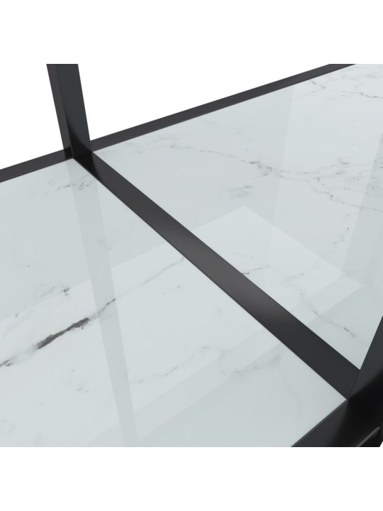 Konsolinis staliukas, baltas, 200x35x75,5cm, grūdintas stiklas