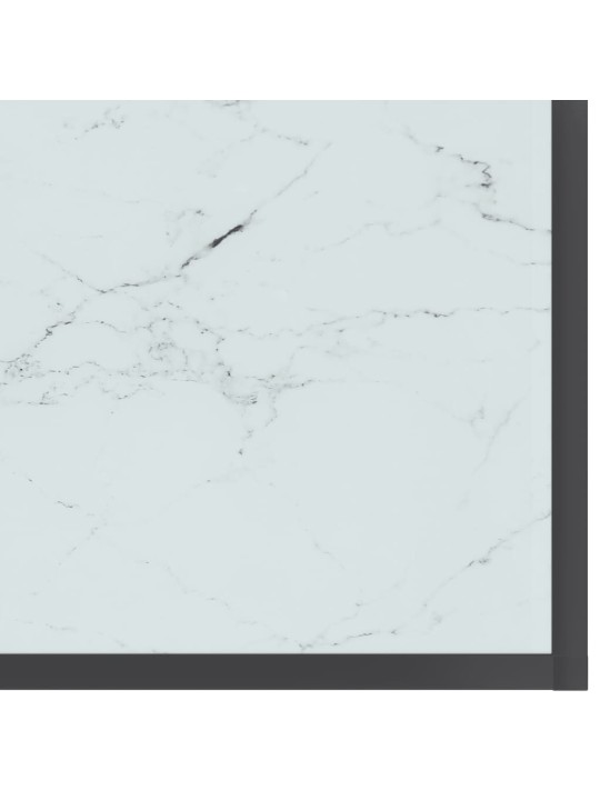 Konsolinis staliukas, baltas, 220x35x75,5cm, grūdintas stiklas