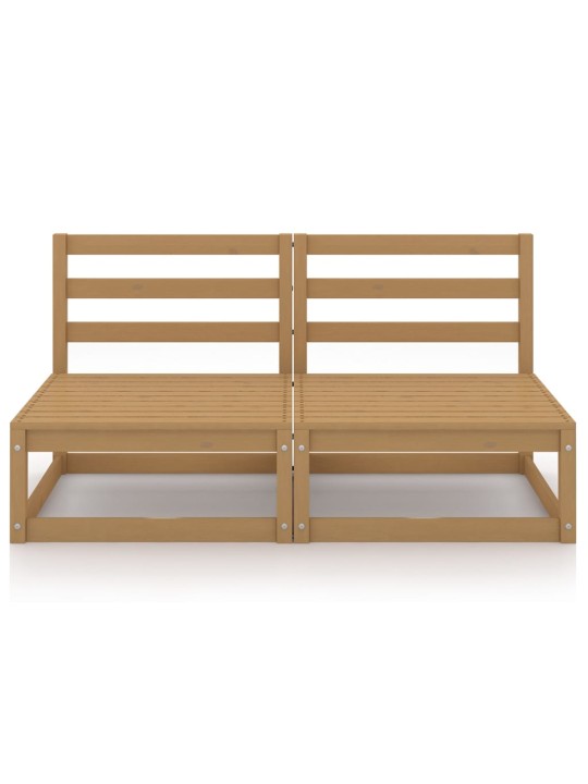 Dvivietė sodo sofa, medaus rudos spalvos, pušies masyvas