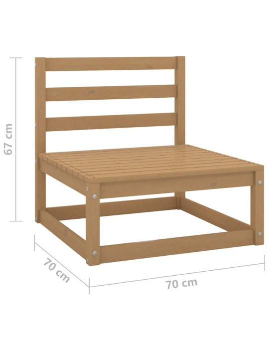 Dvivietė sodo sofa, medaus rudos spalvos, pušies masyvas