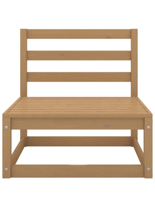Keturvietė sodo sofa, medaus rudos spalvos, pušies masyvas