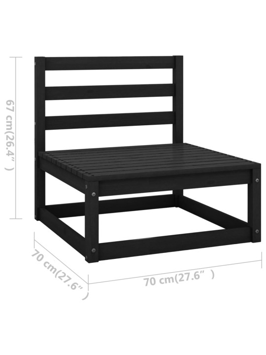 Keturvietė sodo sofa su pagalvėlėmis, pušies medienos masyvas