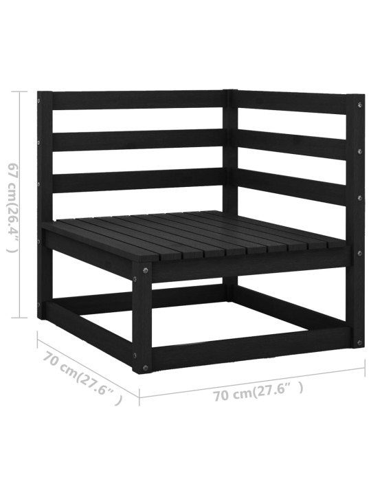 Keturvietė sodo sofa su pagalvėlėmis, pušies medienos masyvas