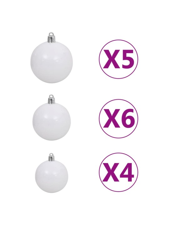 Dirbtinis normandiškas kėnis su LED/žaisliukais, žalias, 180cm