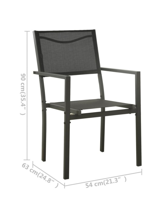 Lauko valgomojo baldų komplektas, 5 dalių, plienas