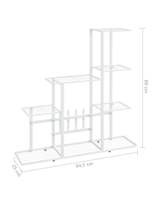 Stovas augalams, baltos spalvos, 94,5x25x88cm, metalas