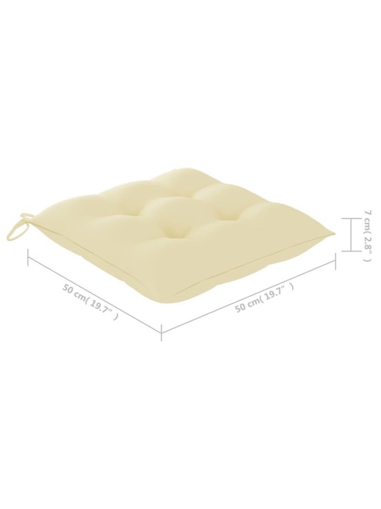 Lauko valgomojo kėdės su pagalvėlėmis, 6vnt., akacija