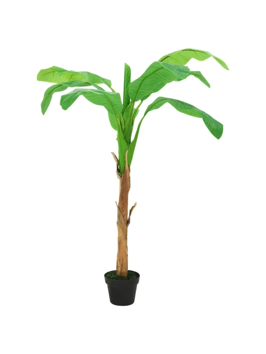 Dirbtinis bananmedis su vazonu, 140cm, žalias