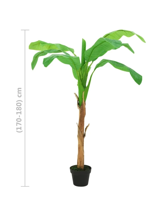 Dirbtinis bananmedis su vazonu, 140cm, žalias