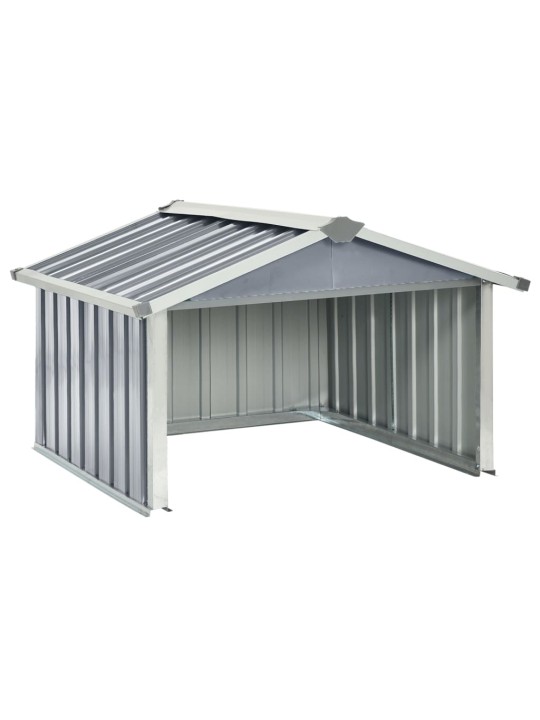 Sodo roboto vejapjovės garažas, pilkas, 92x97x63cm, plienas