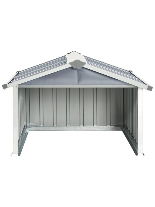 Sodo roboto vejapjovės garažas, pilkas, 92x97x63cm, plienas