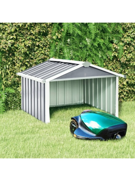 Sodo roboto vejapjovės garažas, pilkas, 92x97x63cm, plienas