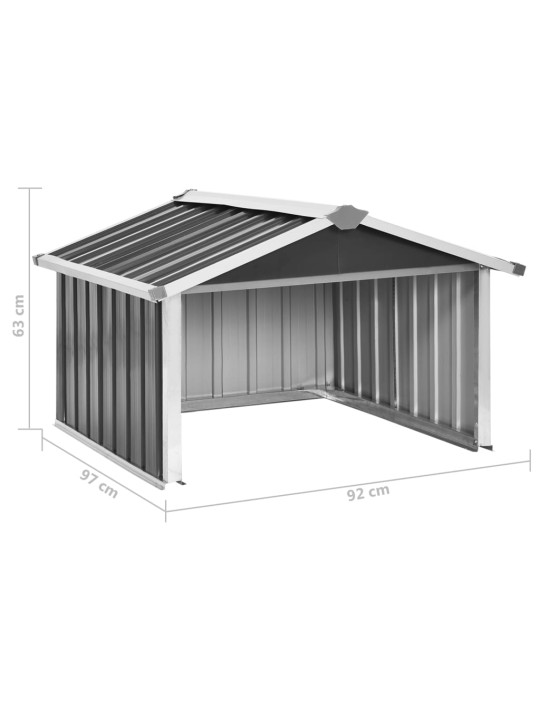 Sodo roboto vejapjovės garažas, antracito, 92x97x63cm, plienas