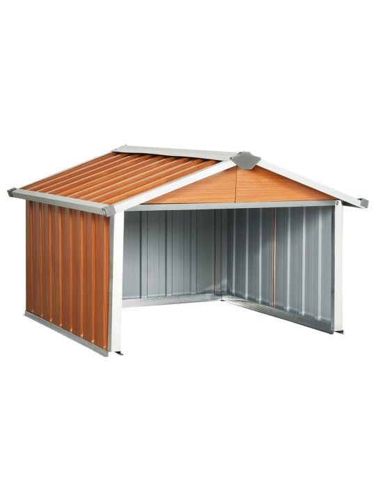 Sodo roboto vejapjovės garažas, rudas, 92x97x63cm, plienas