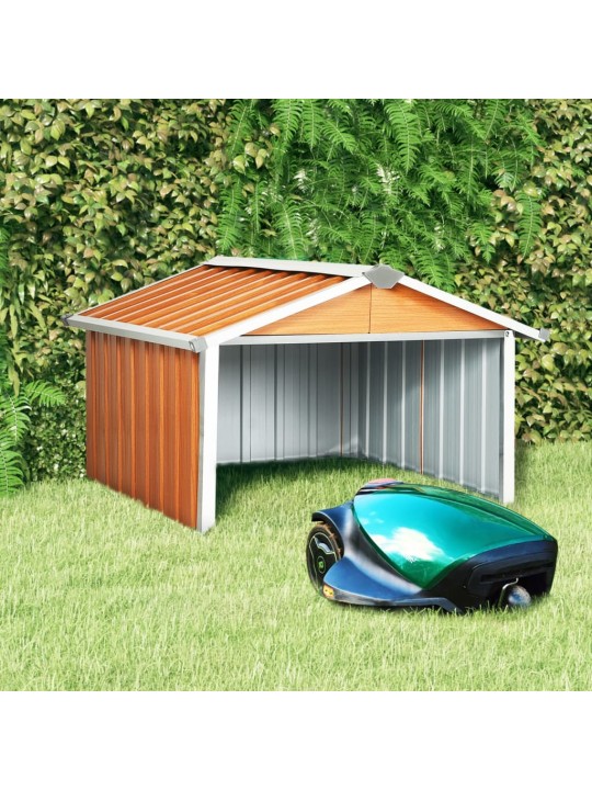 Sodo roboto vejapjovės garažas, rudas, 92x97x63cm, plienas