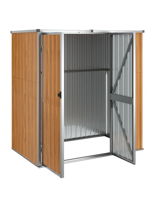 Sodo įrankių pašiūrė, ruda, 161x89x161cm, galvanizuotas plienas