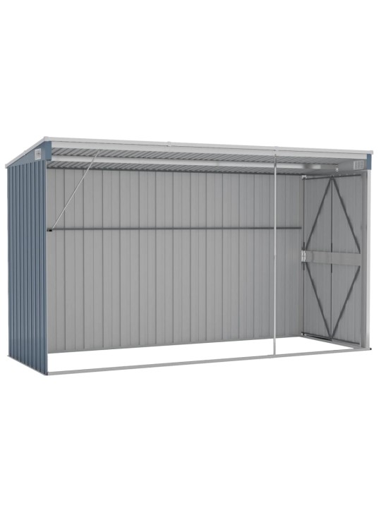 Sodo pašiūrė, pilka, 118x288x178cm, galvanizuotas plienas