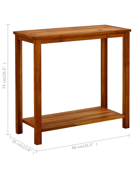 Konsolinis sodo staliukas, 80x35x75cm, akacijos masyvas