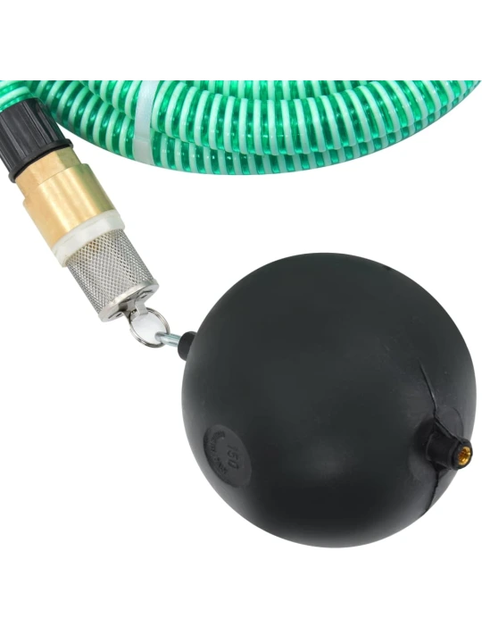 Siurbimo žarna su žalvarinėmis jungtimis, žalia, 1,1", 7m, PVC