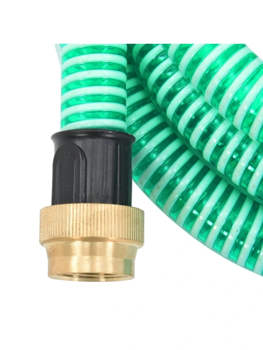 Siurbimo žarna su žalvarinėmis jungtimis, žalia, 1,1", 15m, PVC