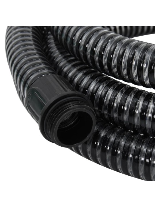 Siurbimo žarna su žalvarinėmis jungtimis, juoda, 1,1", 15m, PVC