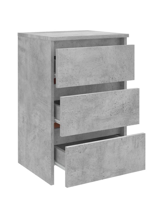 Naktinė spintelė, betono pilkos spalvos, 40x35x62,5cm, MDP
