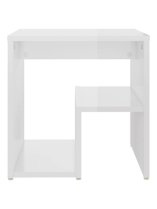 Naktinės spintelės, 2vnt., baltos, 40x30x40cm, MDP, blizgios