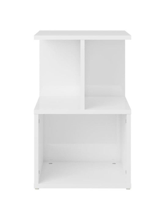 Naktinės spintelės, 2vnt., baltos, 35x35x55cm, MDP, blizgios