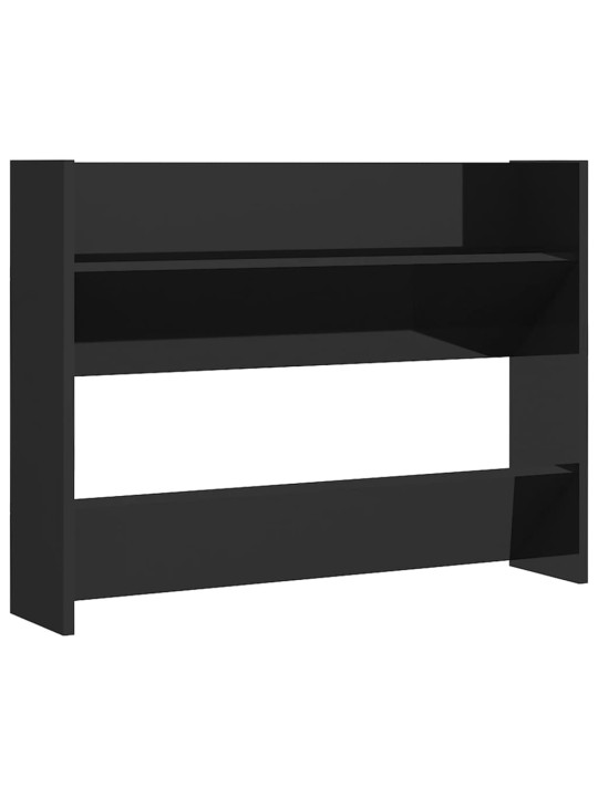 Sieninės spintelės batams, 2vnt., juodos, 80x18x60cm, MDP