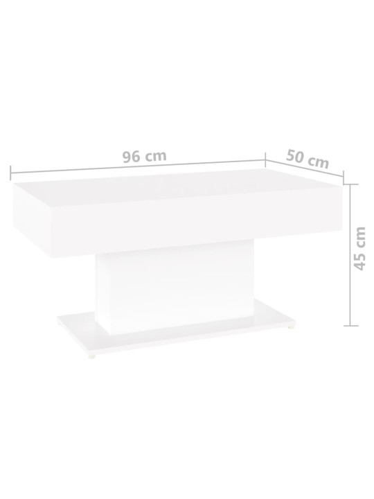 Kavos staliukas, baltos spalvos, 96x50x45cm, MDP