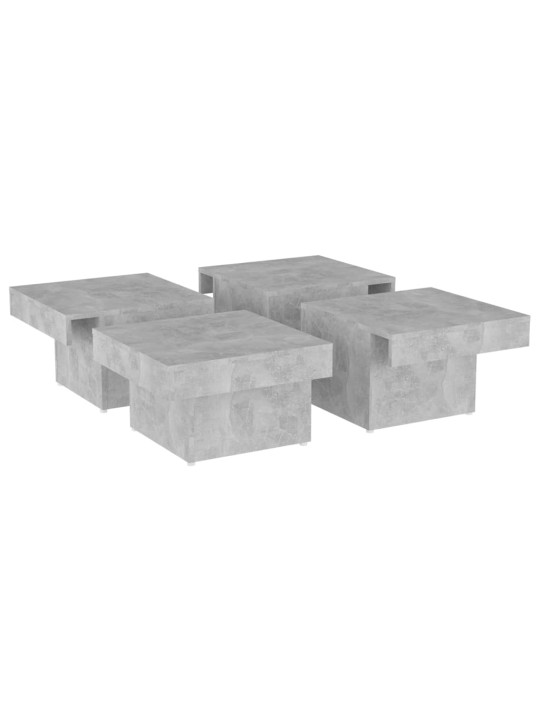 Kavos staliukas, betono pilkos spalvos, 90x90x28cm, MDP