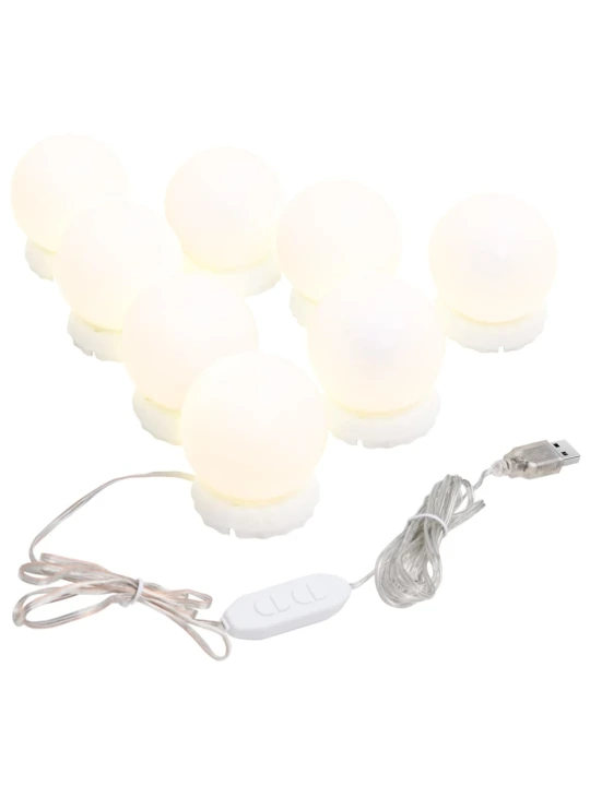 Sieninis veidrodis su LED lemputėmis, kvadratinis, stiklas