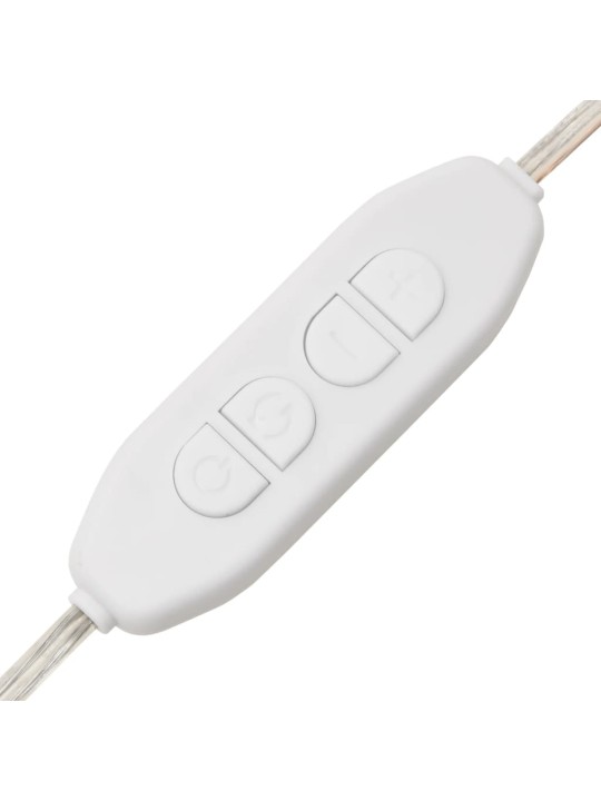 Sieninis veidrodis su LED lemputėmis, apskritas, stiklas