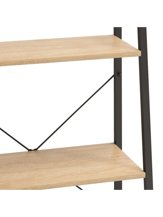 Pastatoma lentyna, 3 aukštų, šviesiai ruda/juoda, 56x35x108cm