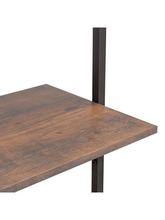 Atremiama lentyna, 4 pakopų, tamsiai ruda/juoda, 64x35x152,5cm