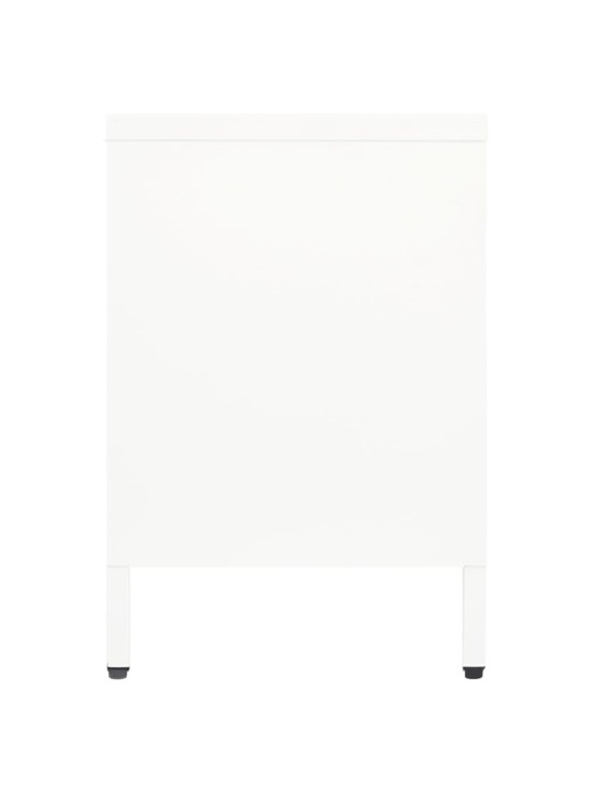 Televizoriaus spintelė, balta, 105x35x52cm, plienas ir stiklas