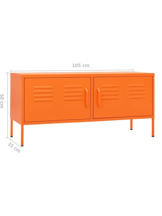 Televizoriaus spintelė, oranžinė, 105x35x50cm, plienas