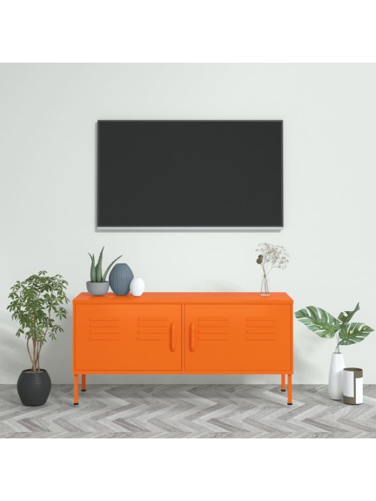 Televizoriaus spintelė, oranžinė, 105x35x50cm, plienas