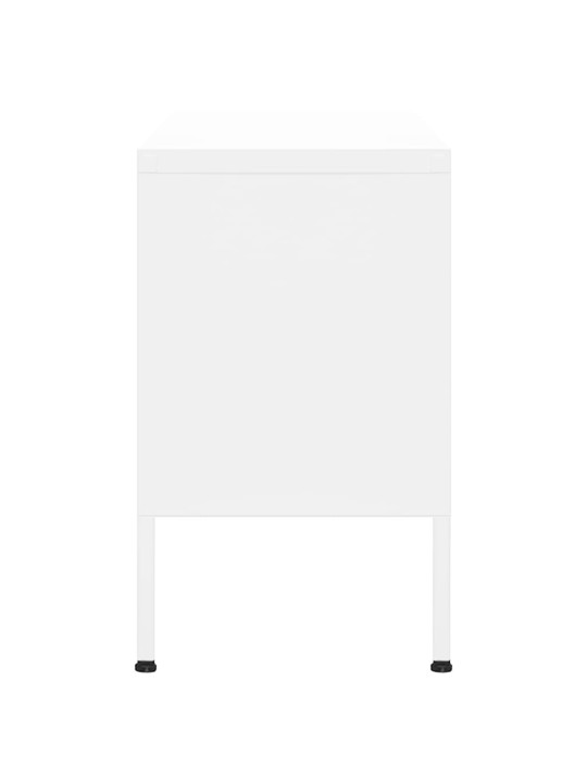 Televizoriaus spintelė, baltos spalvos, 105x35x50cm, plienas
